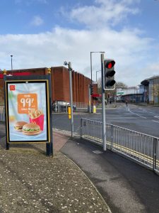 Yeovil Advertising Shelter 6536 Panel 3 Car Park Stars Lane adjacent Summer House Terrace