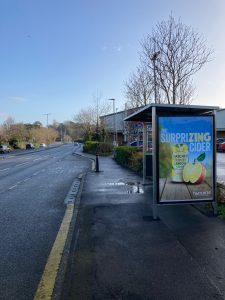 Yeovil Advertising Shelter 6595 Panel 4 A3088 Lysander Road, outside BandM