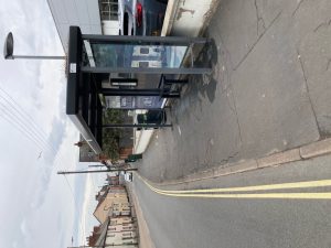 Cullompton Advertising Shelter 15 Panel 2 B3181 EXETER HILL outside Aldi