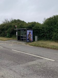 Lelant Advertising Shelter 41 Panel 4 A3074, TYRINGHAM ROAD opposite number 4